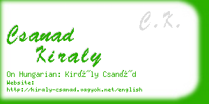 csanad kiraly business card